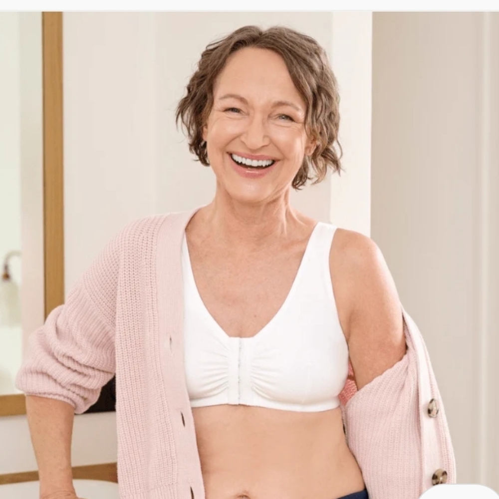 AMOENA FRANCES SOFT CUP COTTON LEISURE FRONT CLOSURE BRA /WHITE/SZ:S,M,XL - Picture 12 of 12